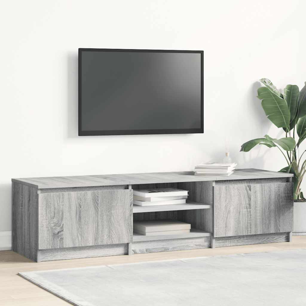 TV-Schrank Grau Sonoma 140x40x35,5 cm Holzwerkstoff