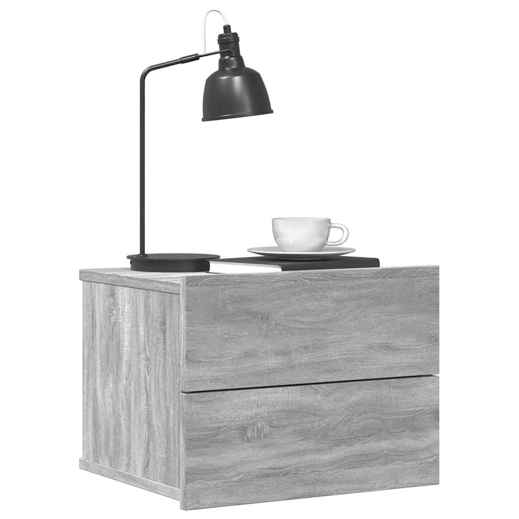 Nachttisch Grau Sonoma 40x30x30 cm Holzwerkstoff
