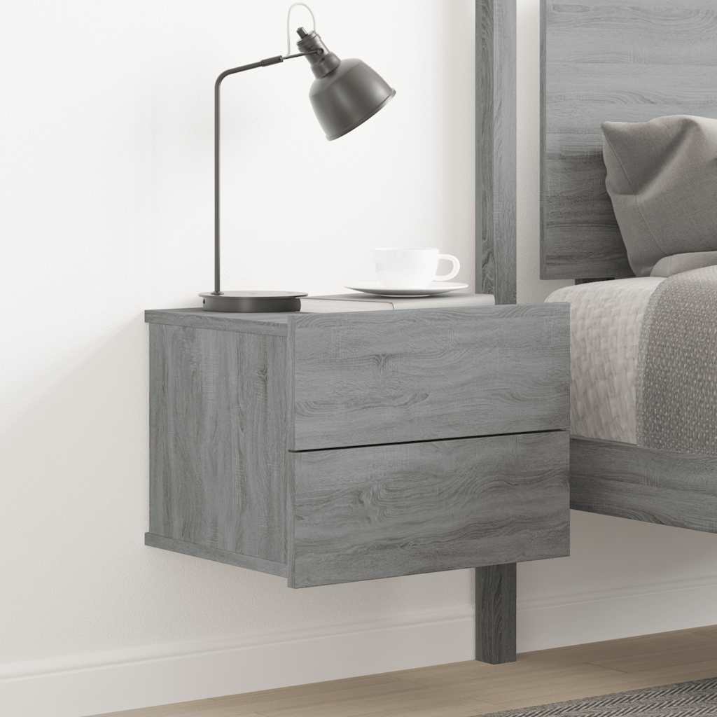 Nachttisch Grau Sonoma 40x30x30 cm Holzwerkstoff