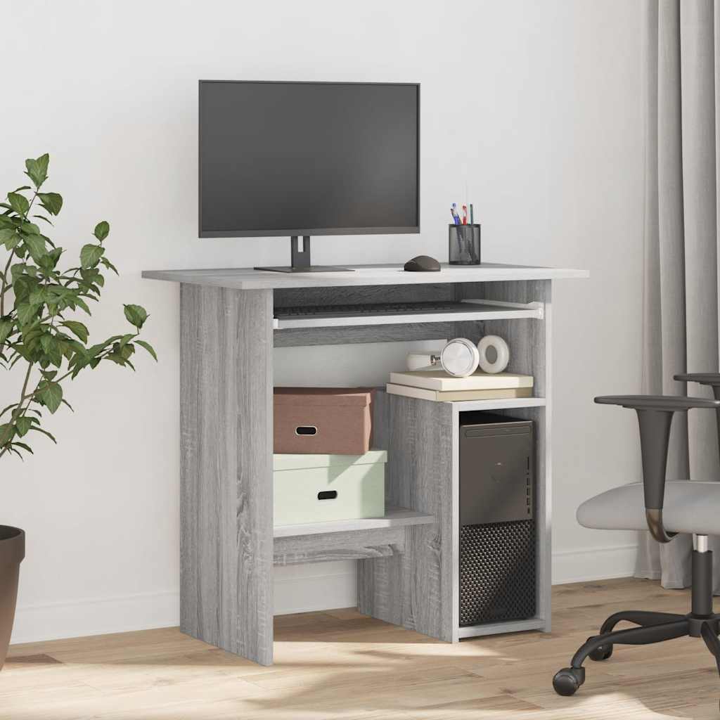 Schreibtisch Grau Sonoma 80x45x74 cm Holzwerkstoff