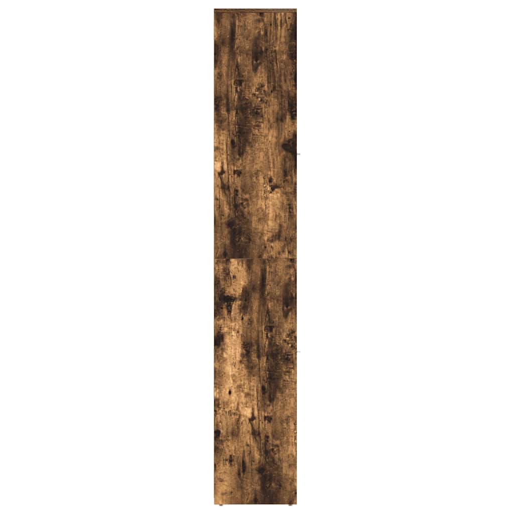 Badezimmerschrank Räuchereiche 30x30x183,5 cm Holzwerkstoff