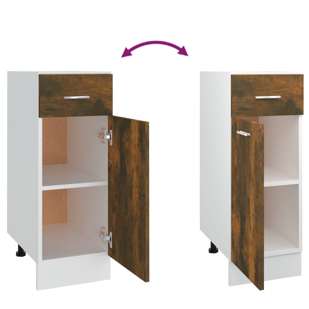 Unterschrank mit Schublade Lyon Räuchereiche 30x46x81,5 cm