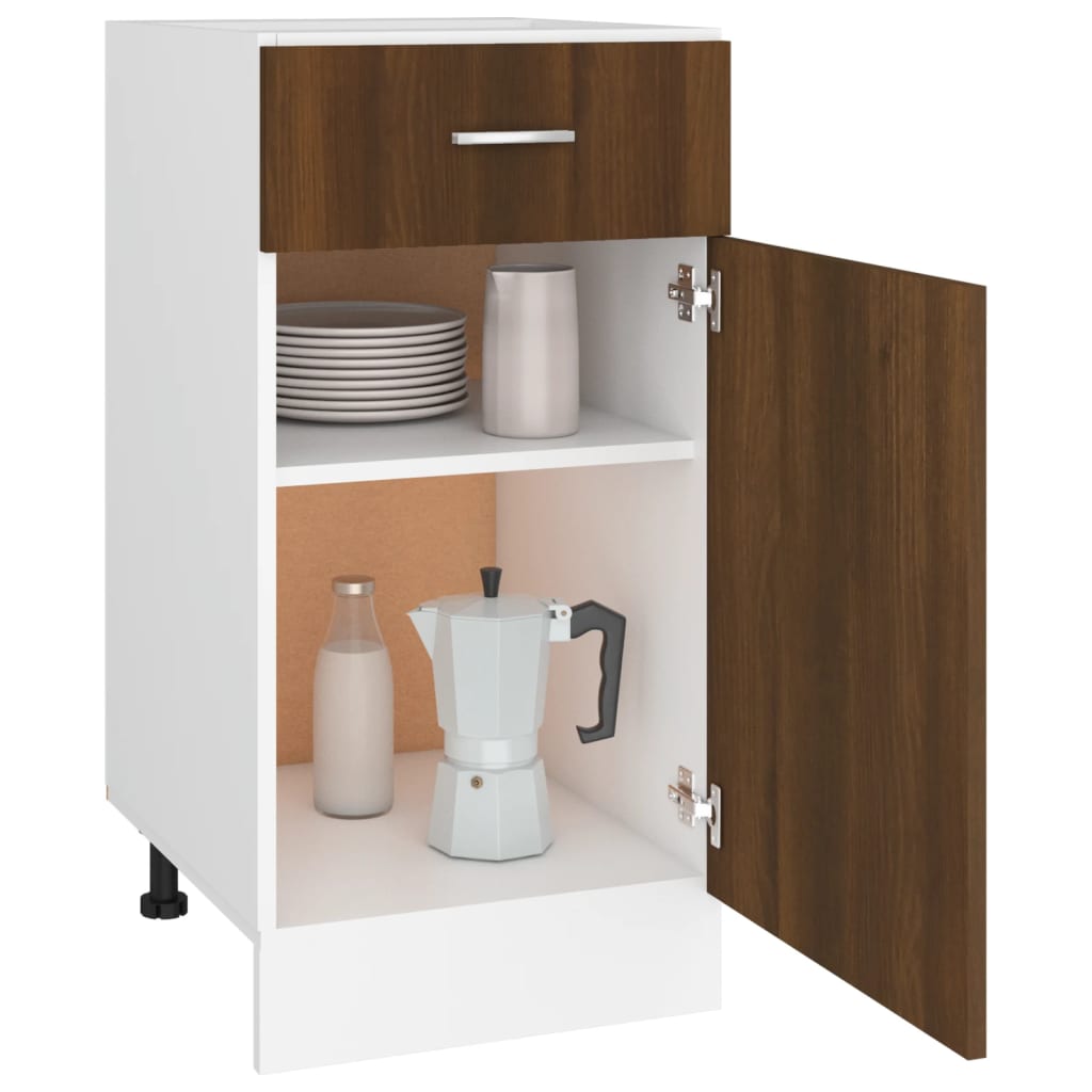 Unterschrank mit Schublade Lyon Braun Eichen-Optik 40x46x81,5 cm