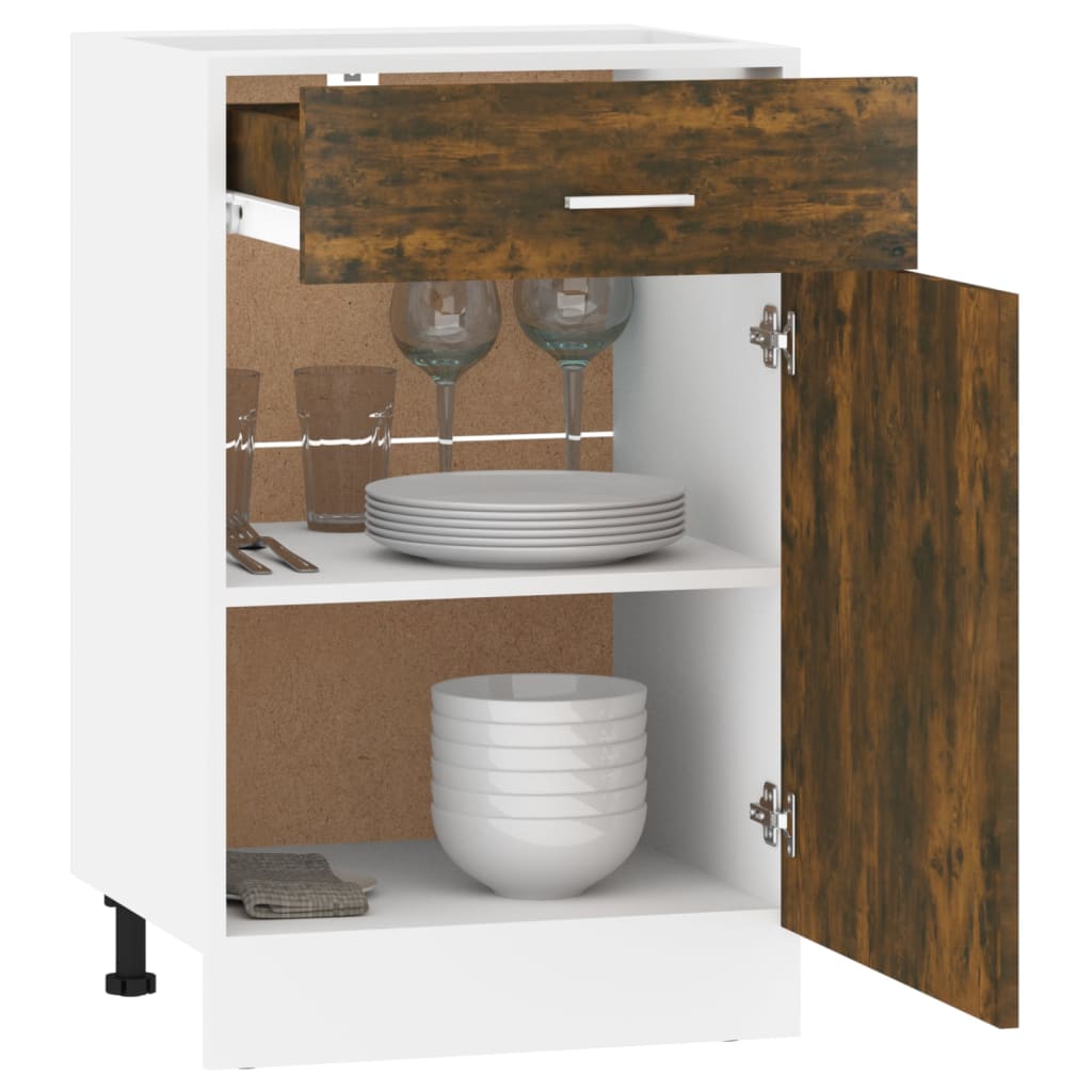Unterschrank mit Schublade Lyon Räuchereiche 50x46x81,5 cm