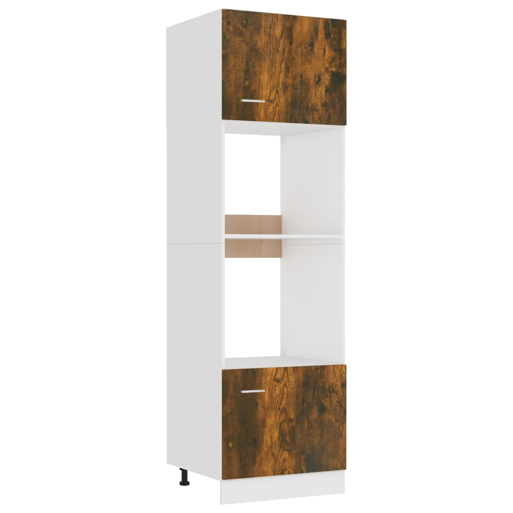 Mikrowellenumbauschrank Lyon Räuchereiche 60x57x207 cm Holzwerkstoff