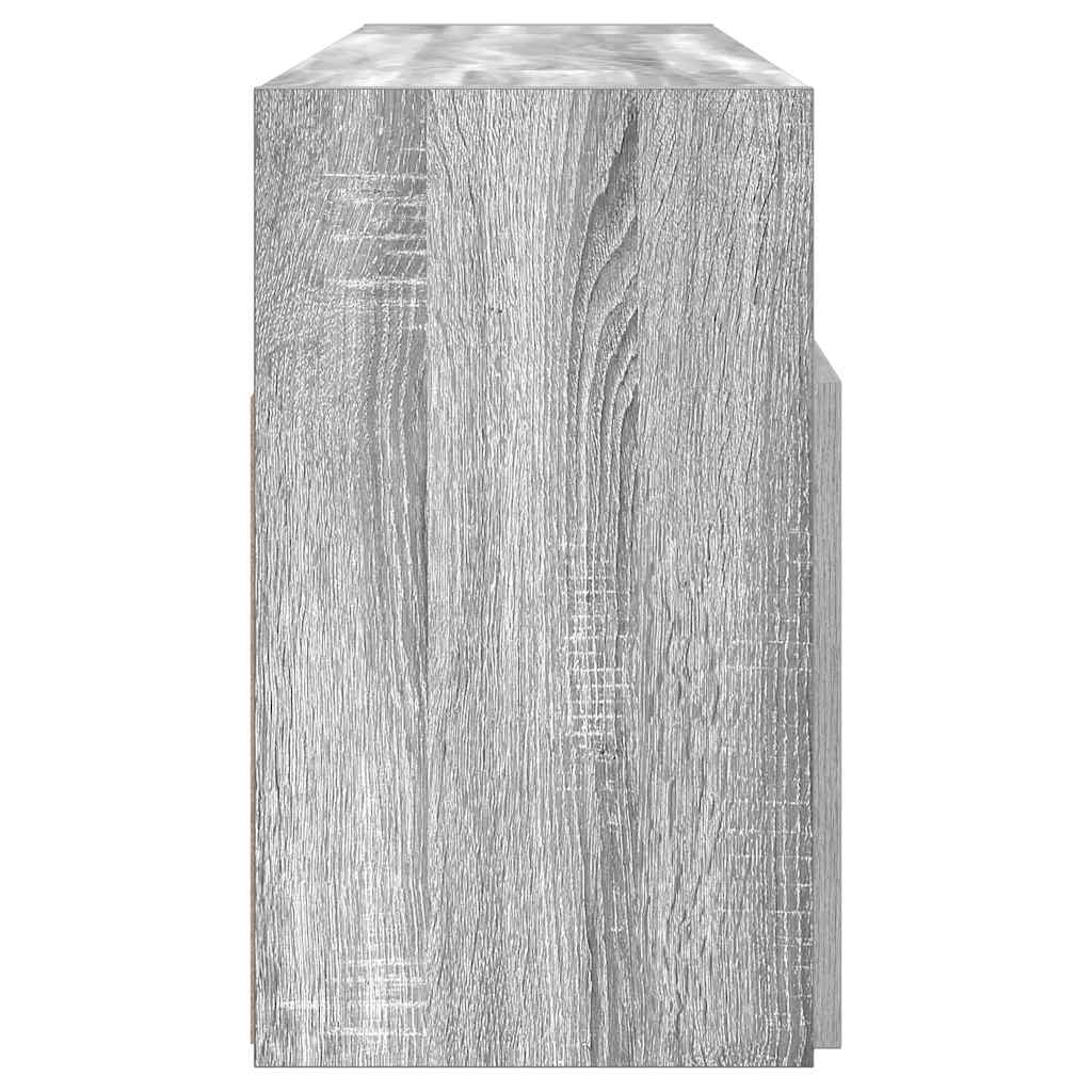 TV-Schrank mit LED-Leuchten Grau Sonoma 120x30x50 cm
