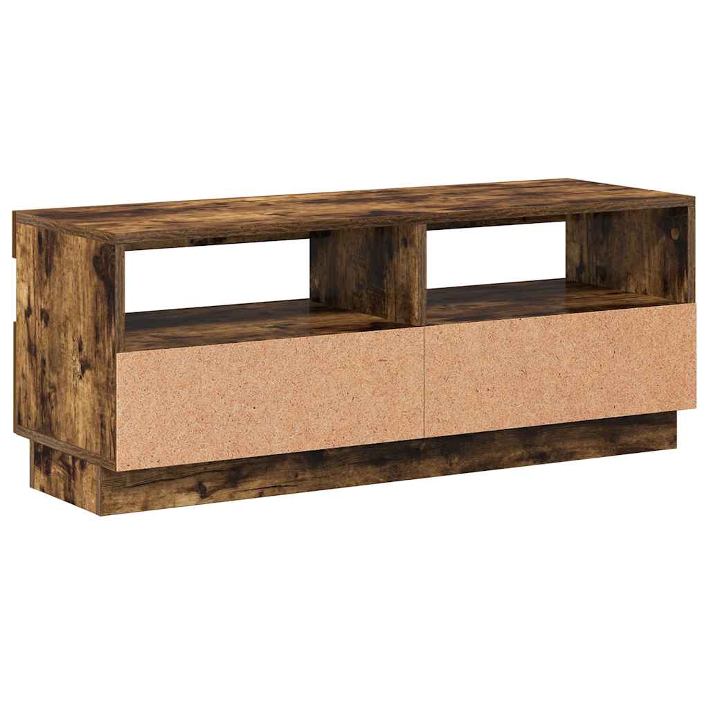 TV-Schrank mit LED-Leuchten Räuchereiche 100x35x40 cm