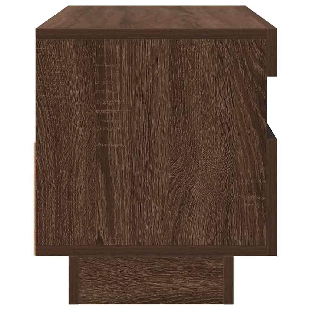 TV-Schrank mit LED-Leuchten Braun Eichen-Optik 80x35x40 cm