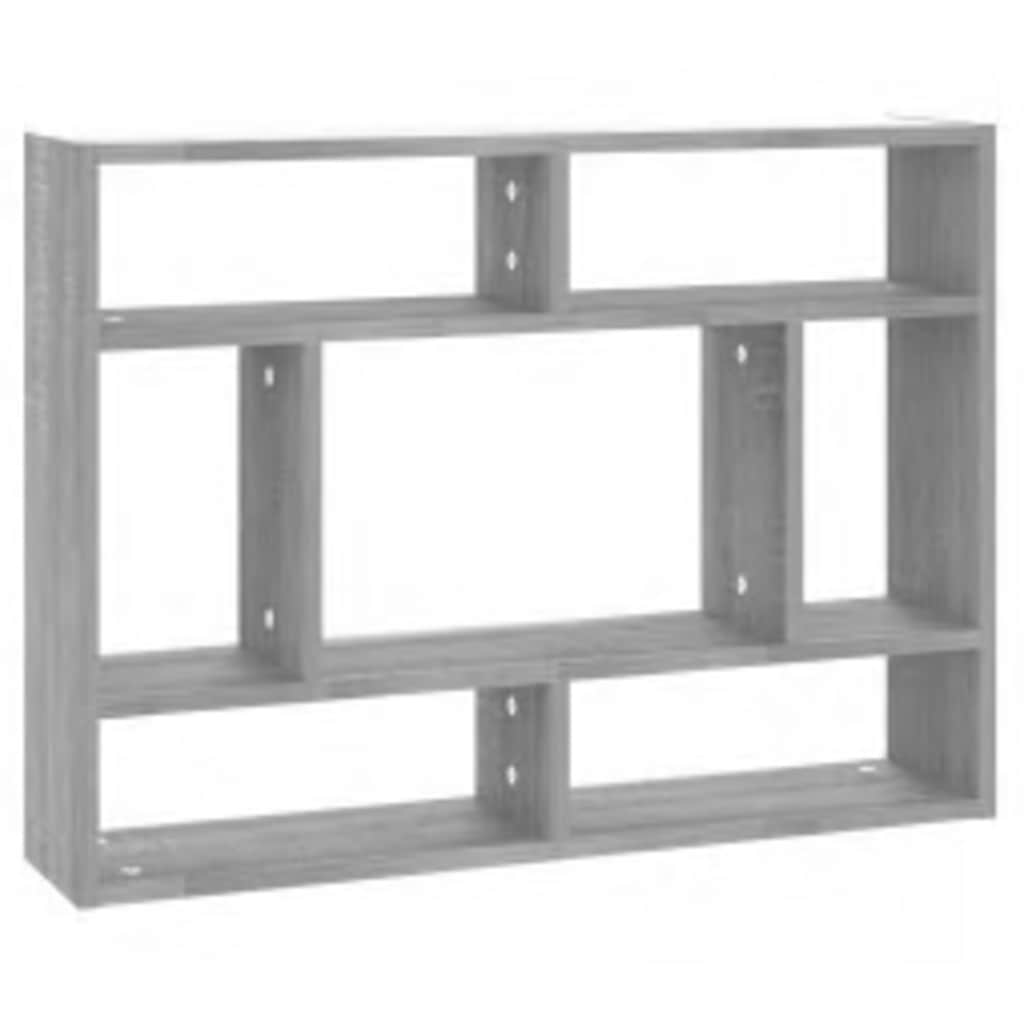 Wandregal Grau Sonoma 75x16x55 cm Holzwerkstoff