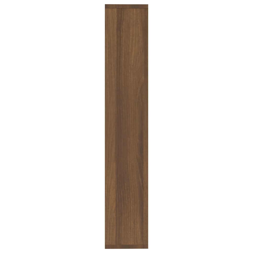Wandregal Braun Eichen-Optik 36x16x90 cm Holzwerkstoff