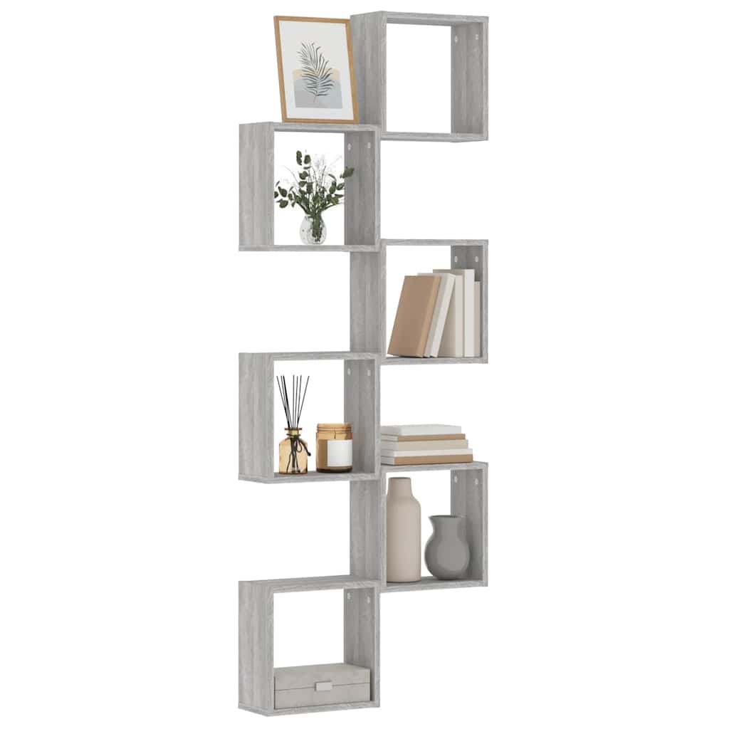 Würfelregale 6 Stk. Grau Sonoma 30x15x30 cm