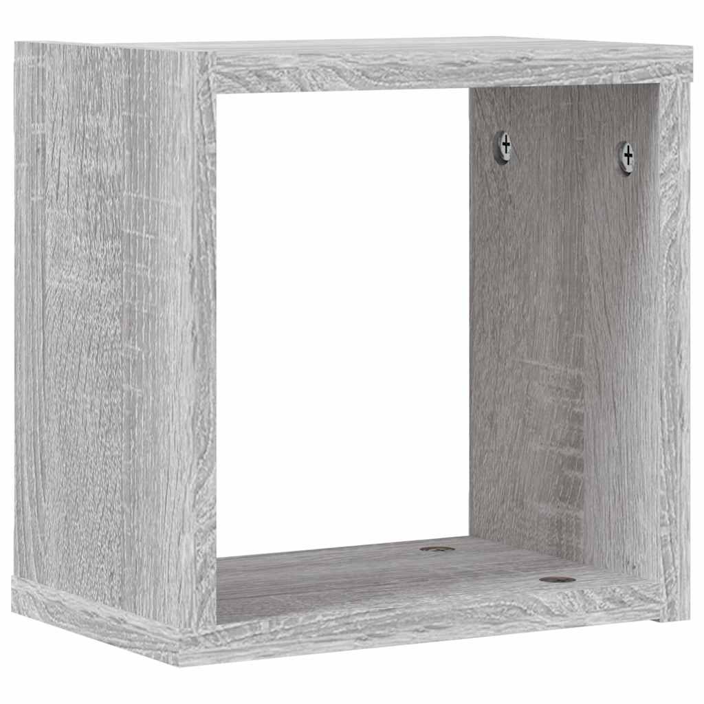 Wandregale 4 pcs Graues Sonoma 26 x 15 x 26 cm Holzwerkstoff