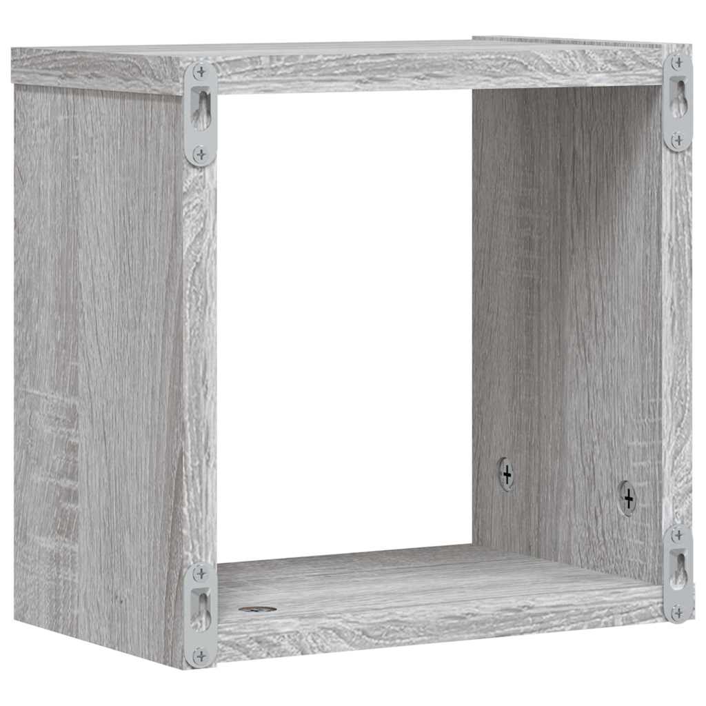 Wandregale 4 pcs Graues Sonoma 26 x 15 x 26 cm Holzwerkstoff