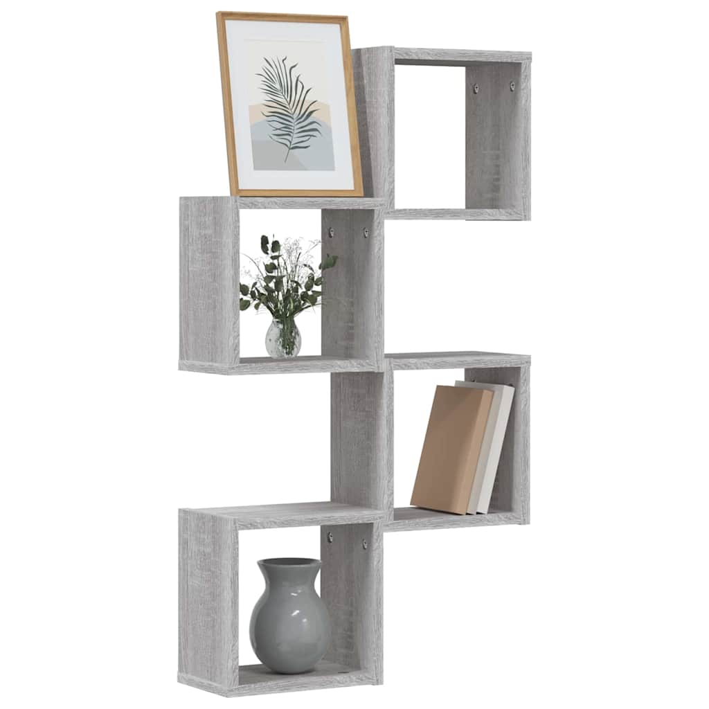 Wandregale 4 pcs Graues Sonoma 26 x 15 x 26 cm Holzwerkstoff