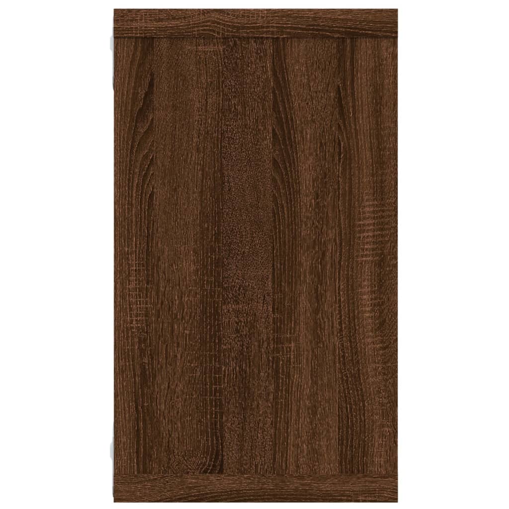Wandregale 2 Stk. Braun Eichen-Optik 80x15x26,5cm Holzwerkstoff