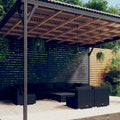 10-tlg. Garten-Lounge-Set mit Kissen Poly Rattan Schwarz