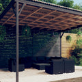 10-tlg. Garten-Lounge-Set mit Kissen Poly Rattan Schwarz