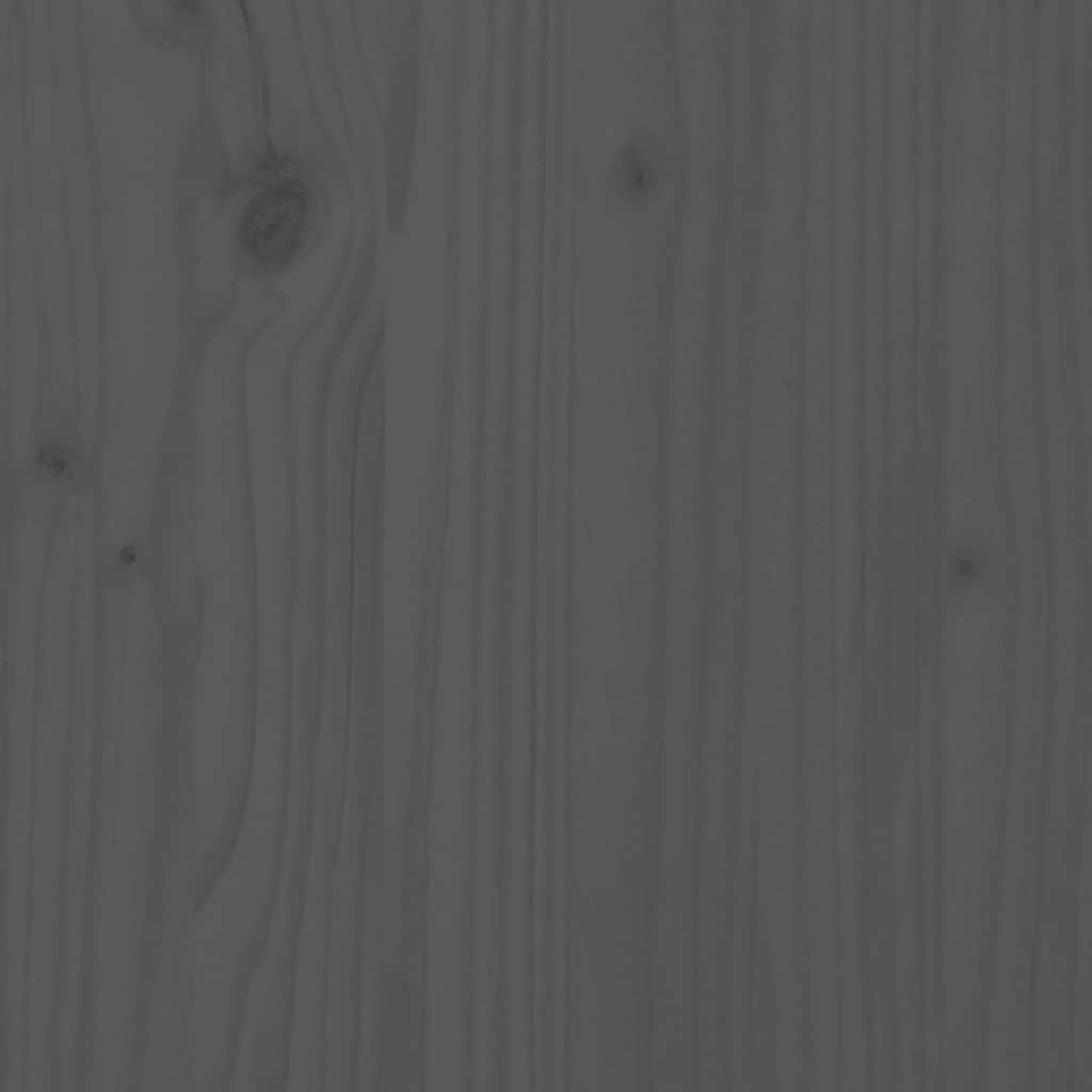 Massivholzbett Grau 150x200 cm