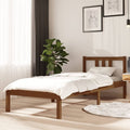 Massivholzbett ohne Matratze Honigbraun 75x190 cm