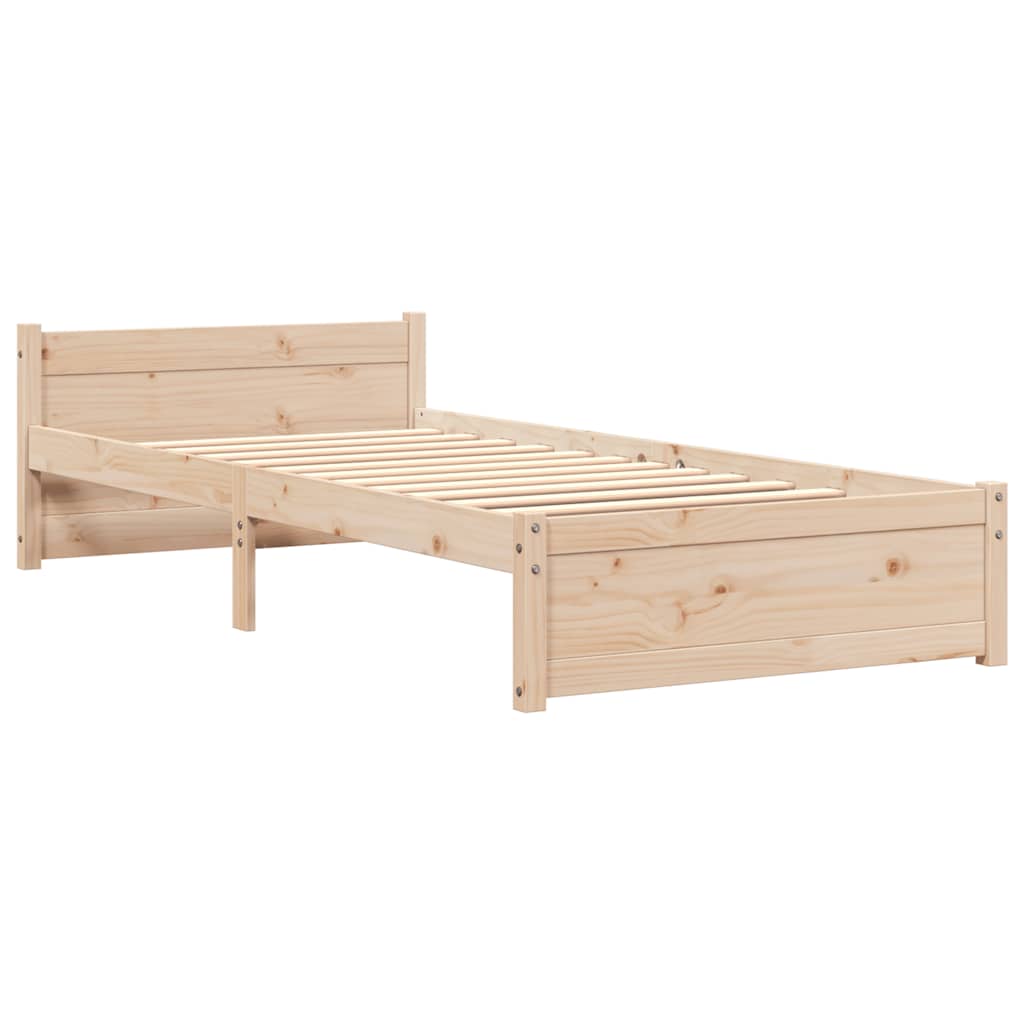 Massivholzbett ohne Matratze 75x190 cm