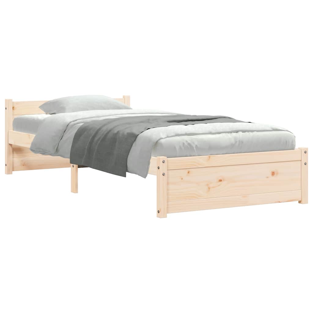 Massivholzbett ohne Matratze 75x190 cm