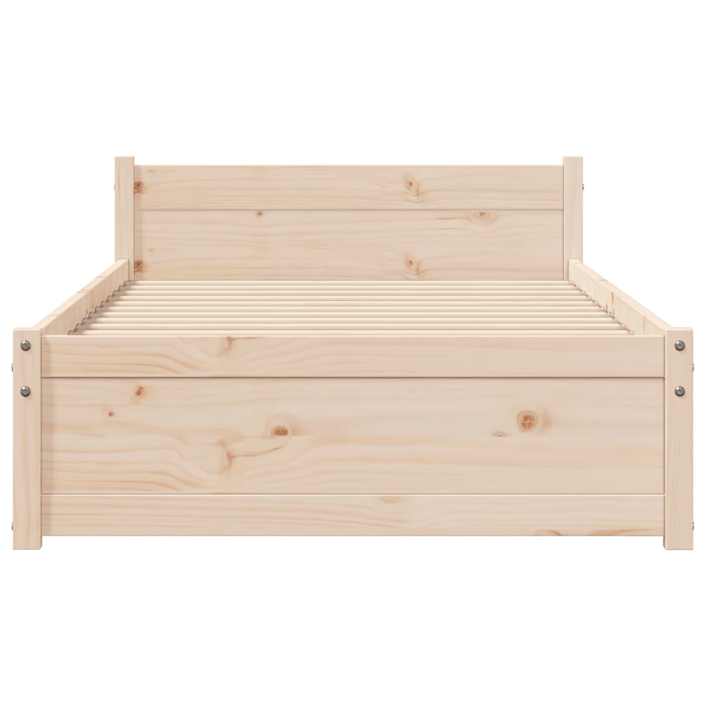 Massivholzbett ohne Matratze 75x190 cm
