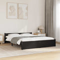 Massivholzbett Schwarz 140x190 cm