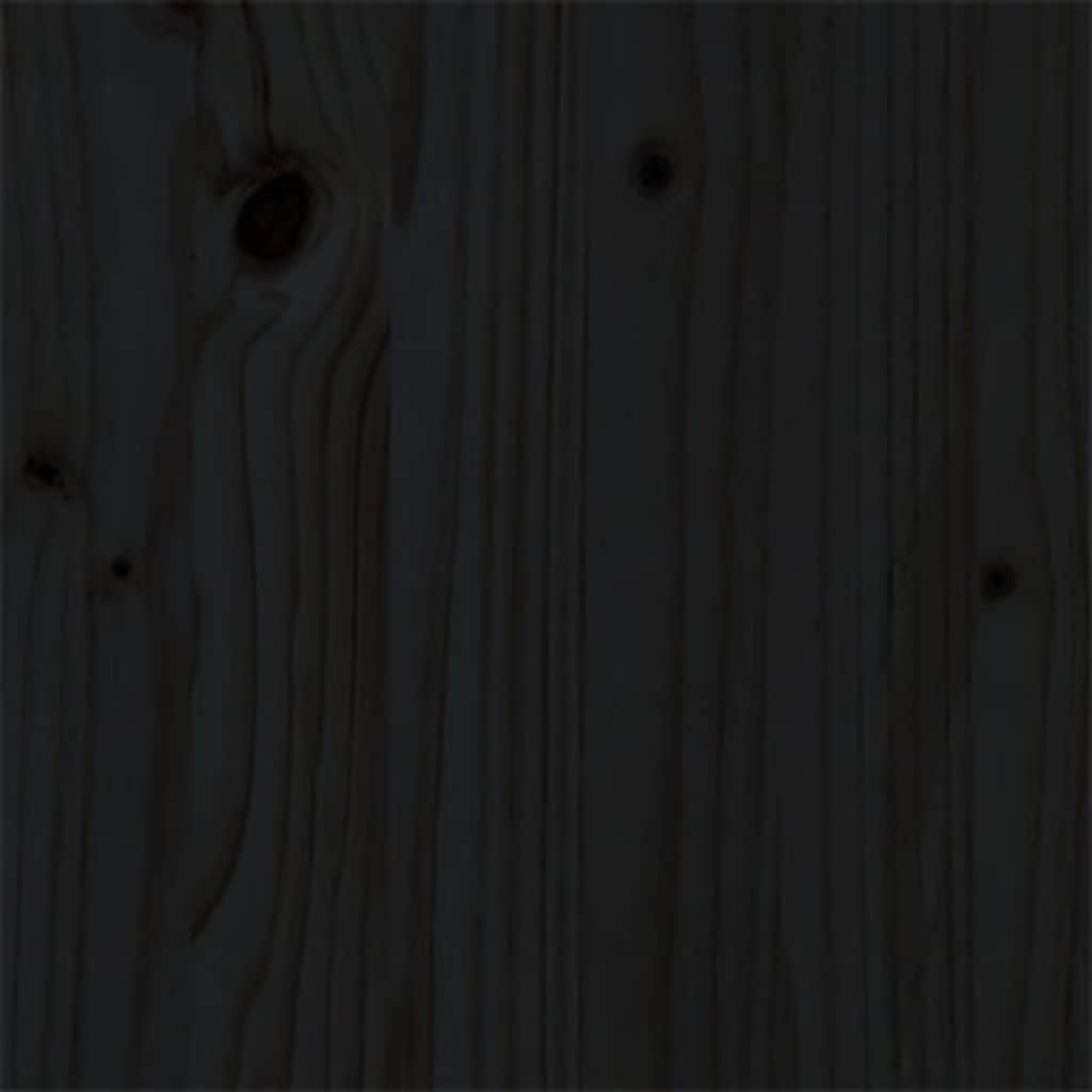 Massivholzbett Schwarz 90x200 cm
