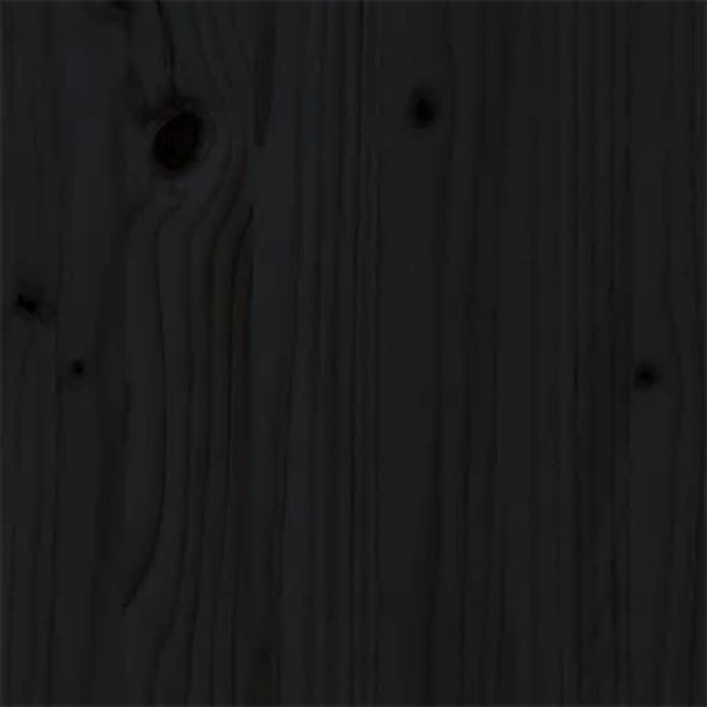 Massivholzbett Schwarz 180x200 cm