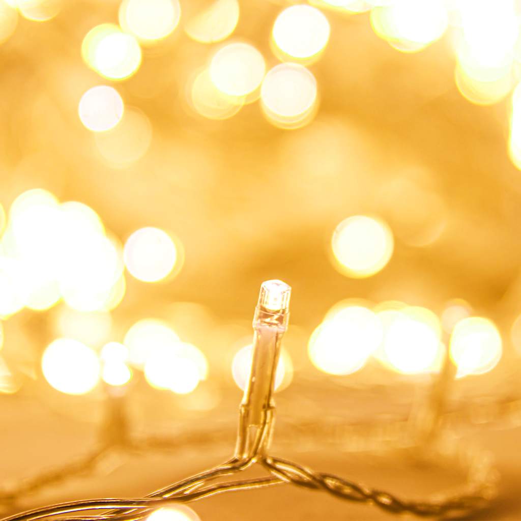 LED-Lichterkette mit 1000 LEDs Warmweiß 100 m PVC