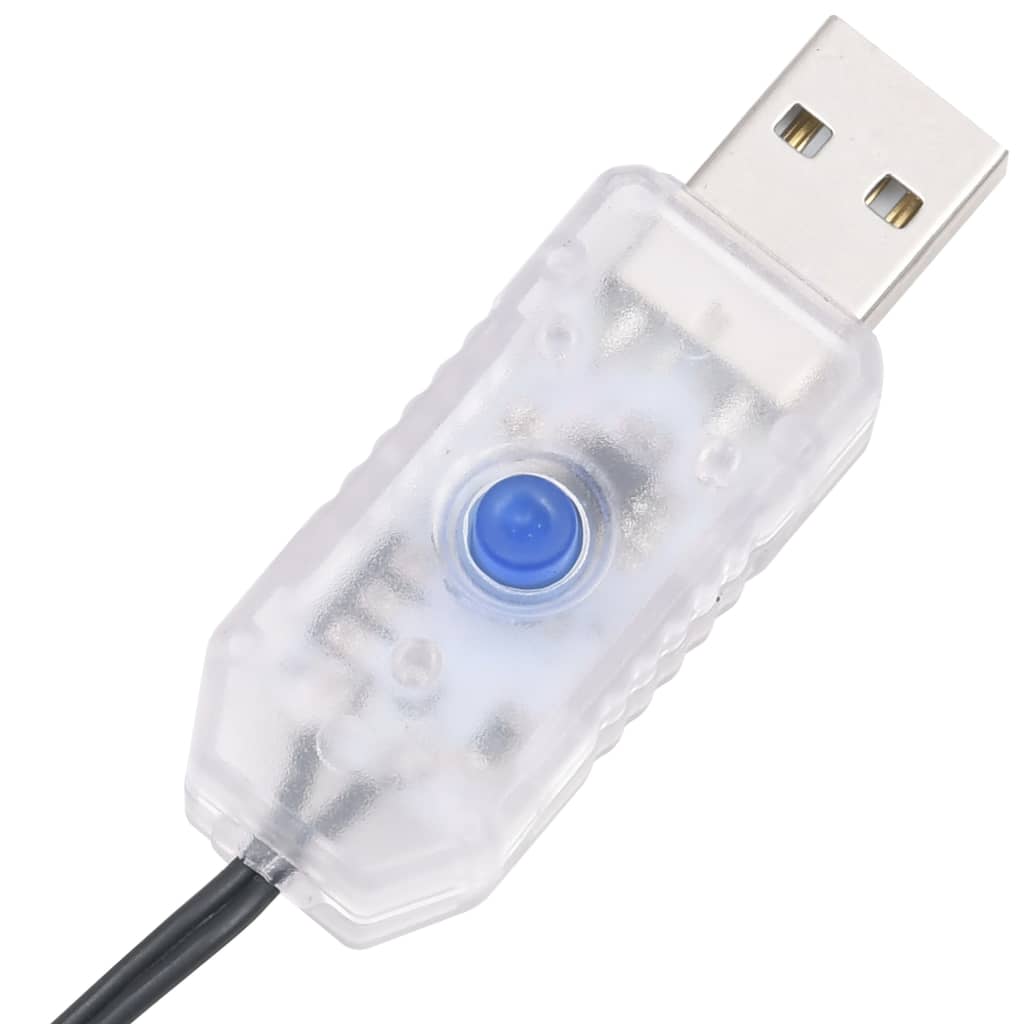 LED-Lichterkette mit 400 LEDs Kaltweiß PVC