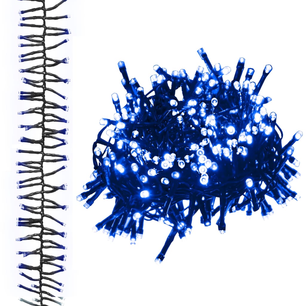 LED-Lichterkette mit 1000 LEDs Blau PVC
