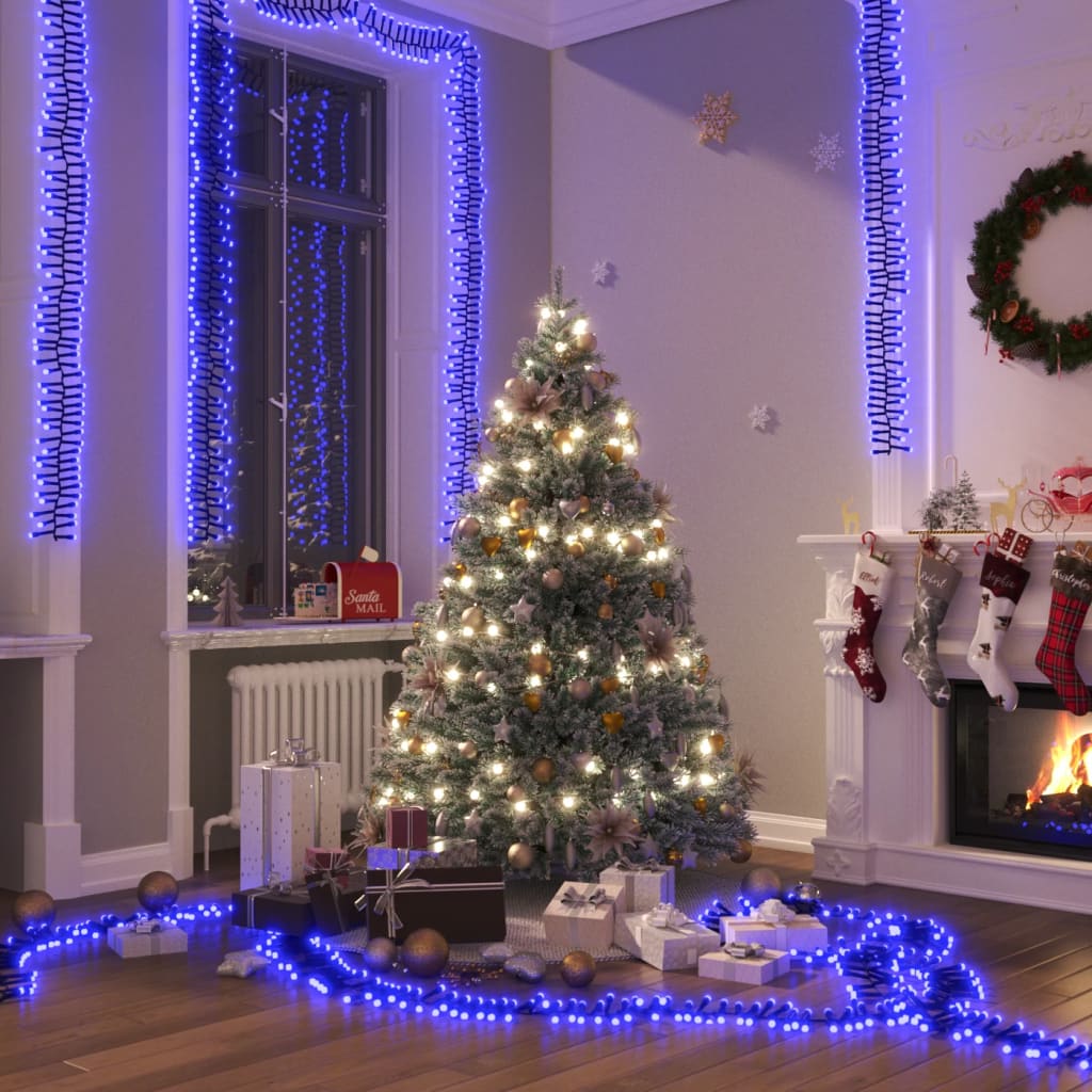 LED-Lichterkette mit 1000 LEDs Blau PVC