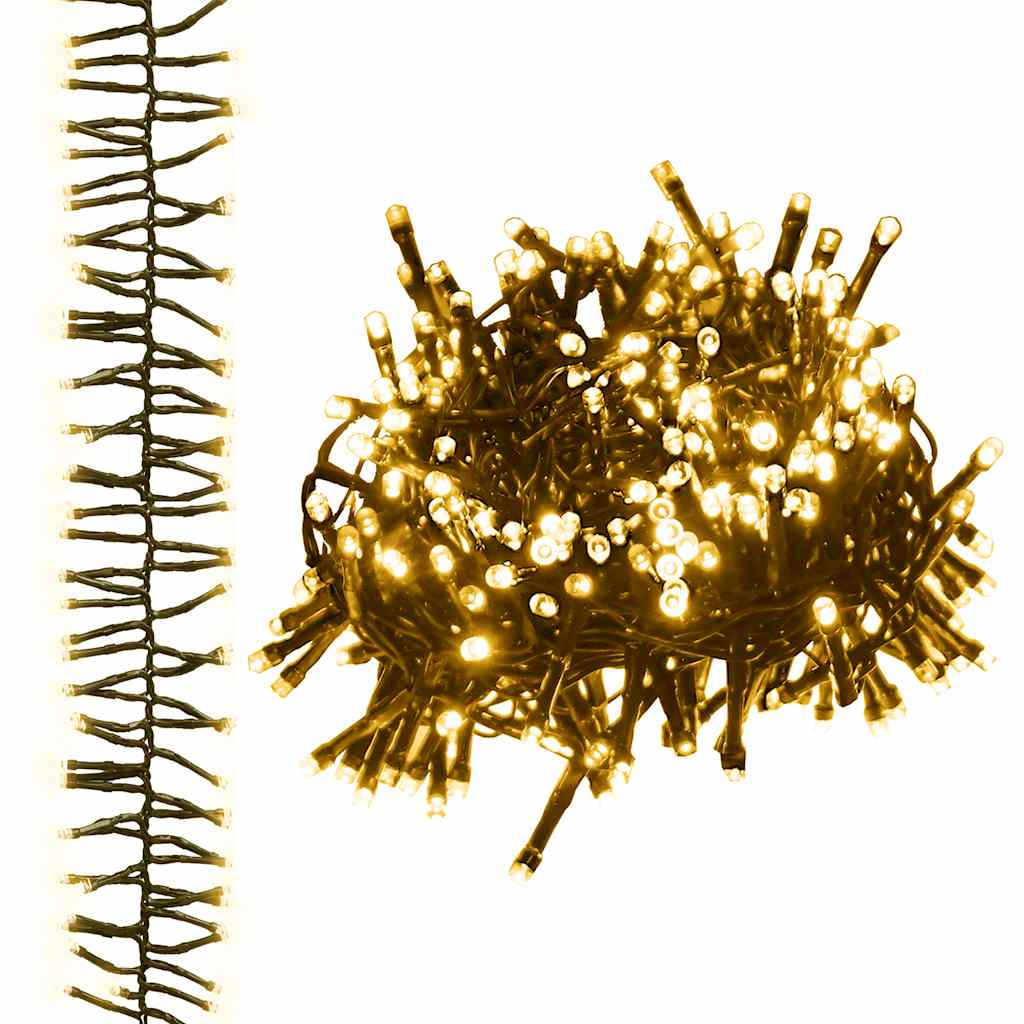 LED-Lichterkette mit 2000 LEDs Warmweiß PVC