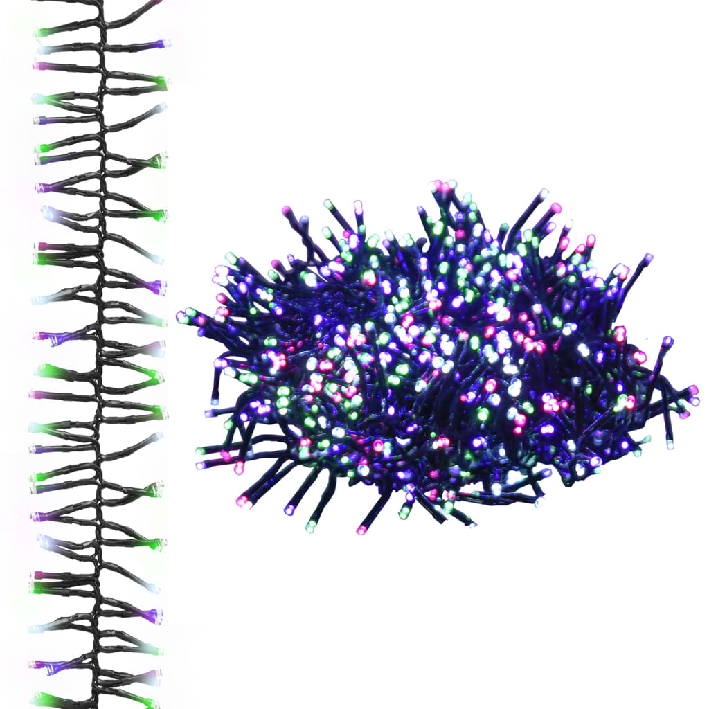 LED-Lichterkette mit 2000 LEDs Pastell Mehrfarbig PVC
