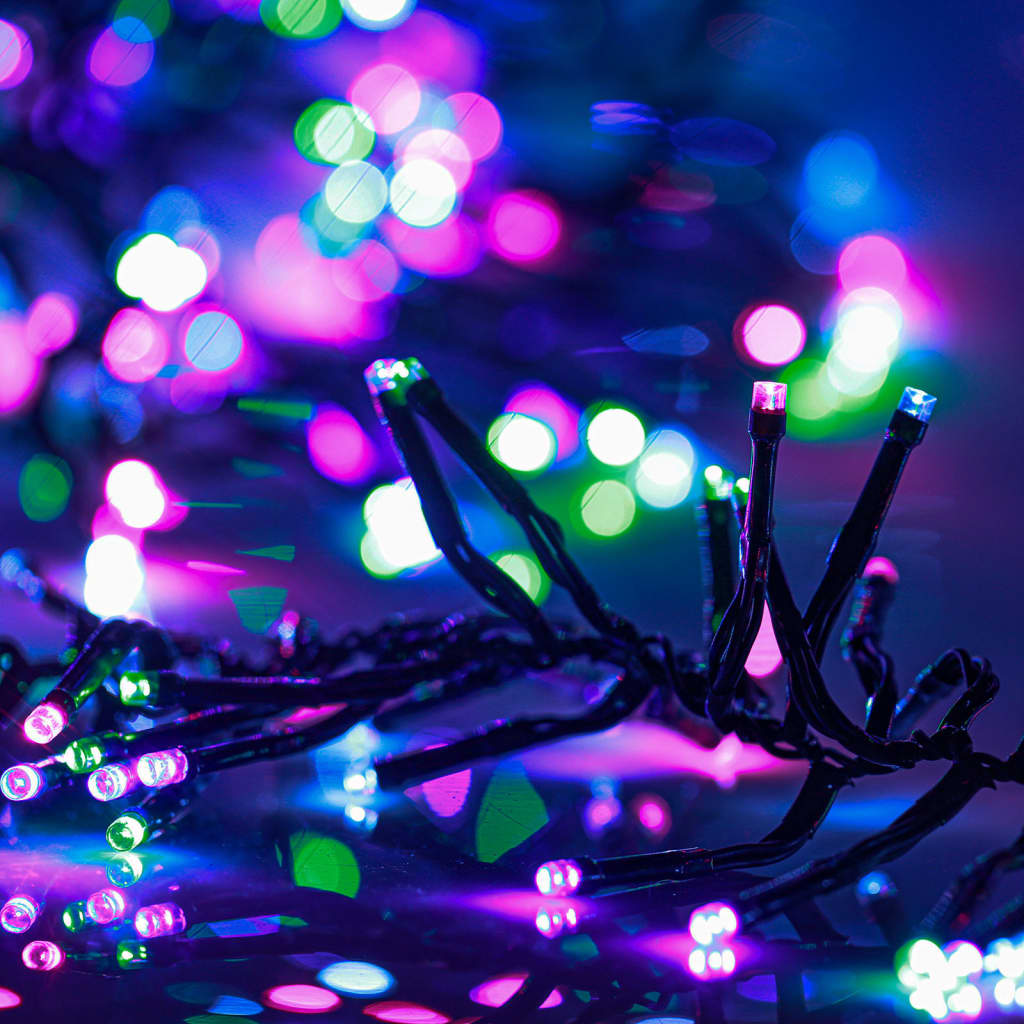 LED-Lichterkette mit 2000 LEDs Pastell Mehrfarbig PVC