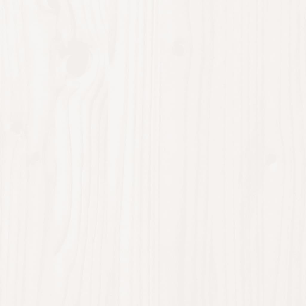 Kopfteil Weiß 206x4x100 cm Massivholz Kiefer