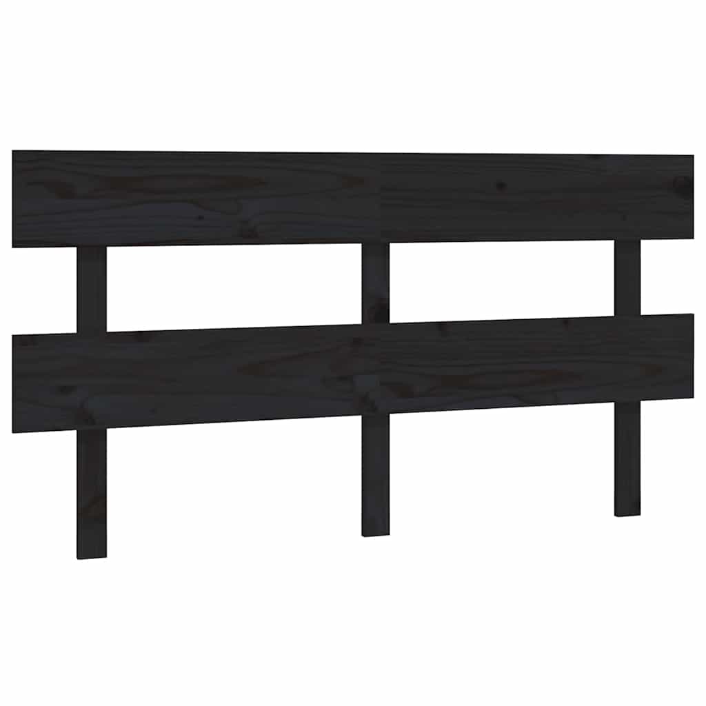 Kopfteil Schwarz 154x3x81 cm Massivholz Kiefer