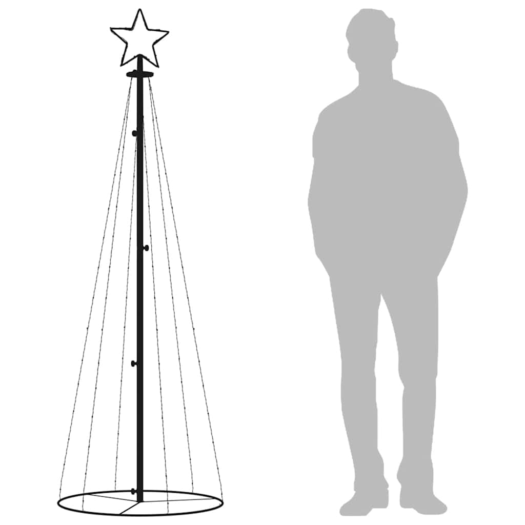 LED-Weihnachtsbaum Kegelform Kaltweiß 108 LEDs 70x180 cm