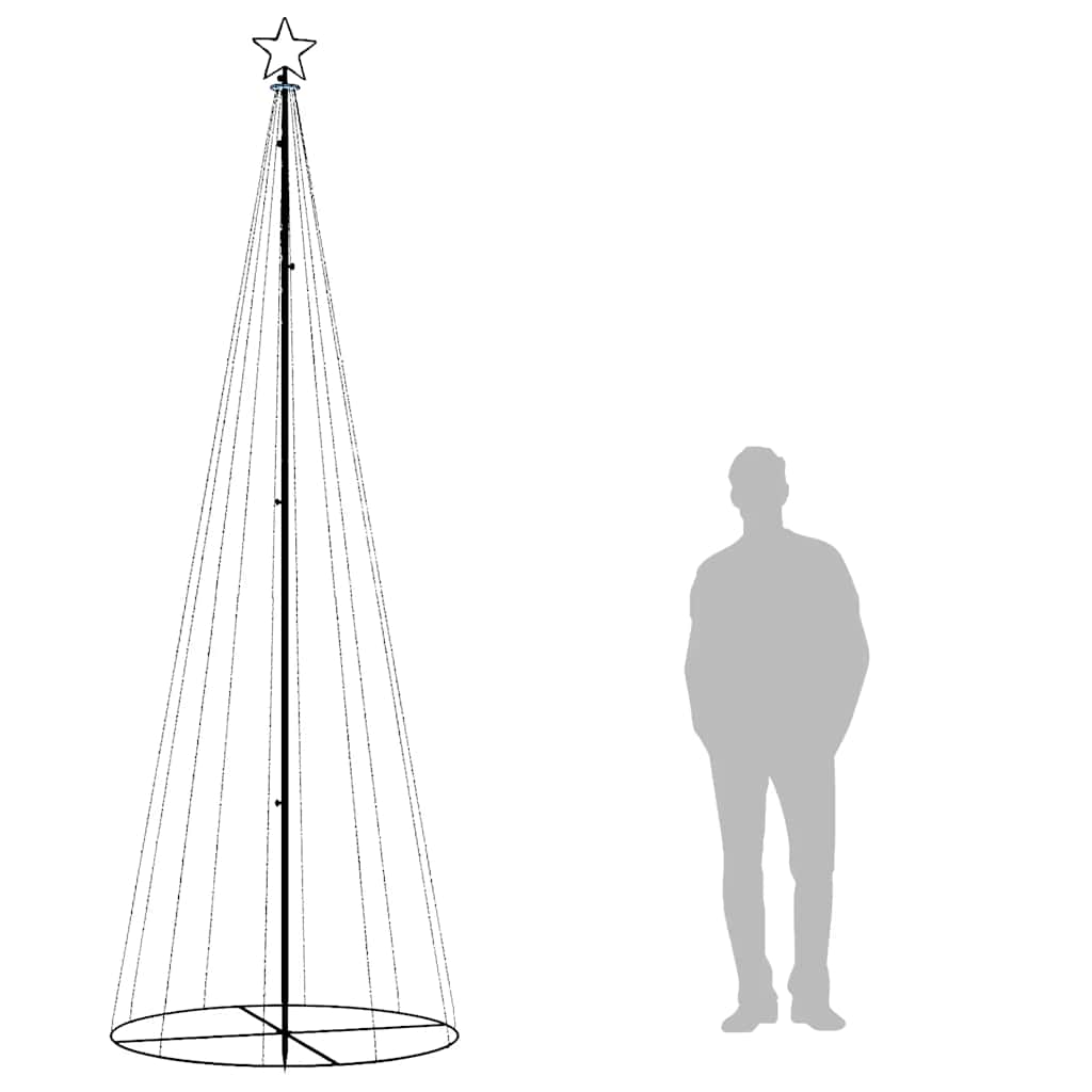 LED-Weihnachtsbaum Kegelform Kaltweiß 310 LEDs 100x300 cm