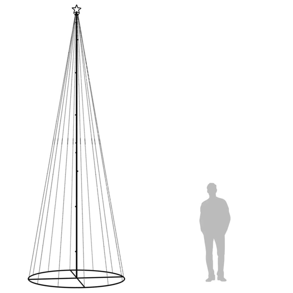 LED-Weihnachtsbaum Kegelform Mehrfarbig 732 LEDs 160x500 cm