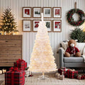 Künstlicher Weihnachtsbaum Schillernde Spitzen Weiß 180 cm PVC