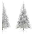 Künstlicher Weihnachtsbaum mit Ständer Silber 210 cm PET