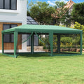 Partyzelt mit 6 Mesh-Seitenwänden Grün 6x4 m HDPE