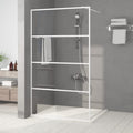 Duschwand für Begehbare Dusche Weiß 115x195 cm ESG-Klarglas