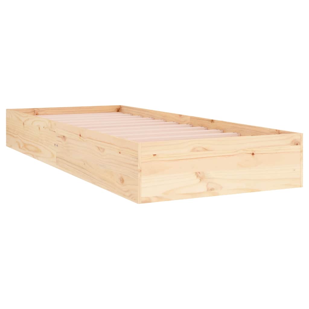 Massivholzbett ohne Matratze 75x190 cm