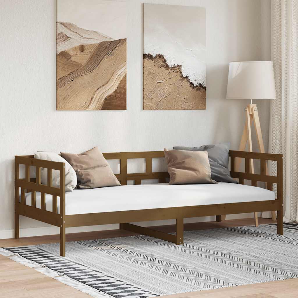 Tagesbett Honigbraun Massivholz Kiefer 80x200 cm