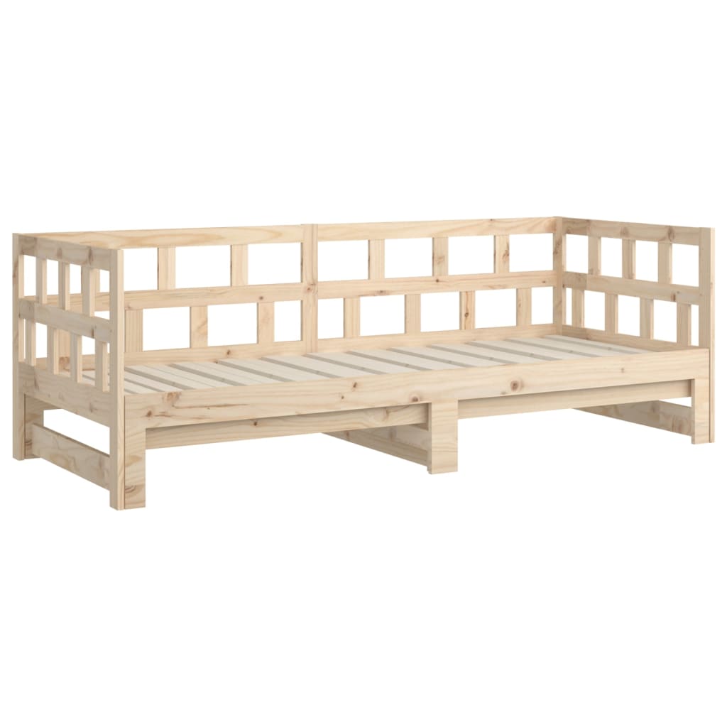 Tagesbett Ausziehbar Massivholz Kiefer 2x(80x200) cm
