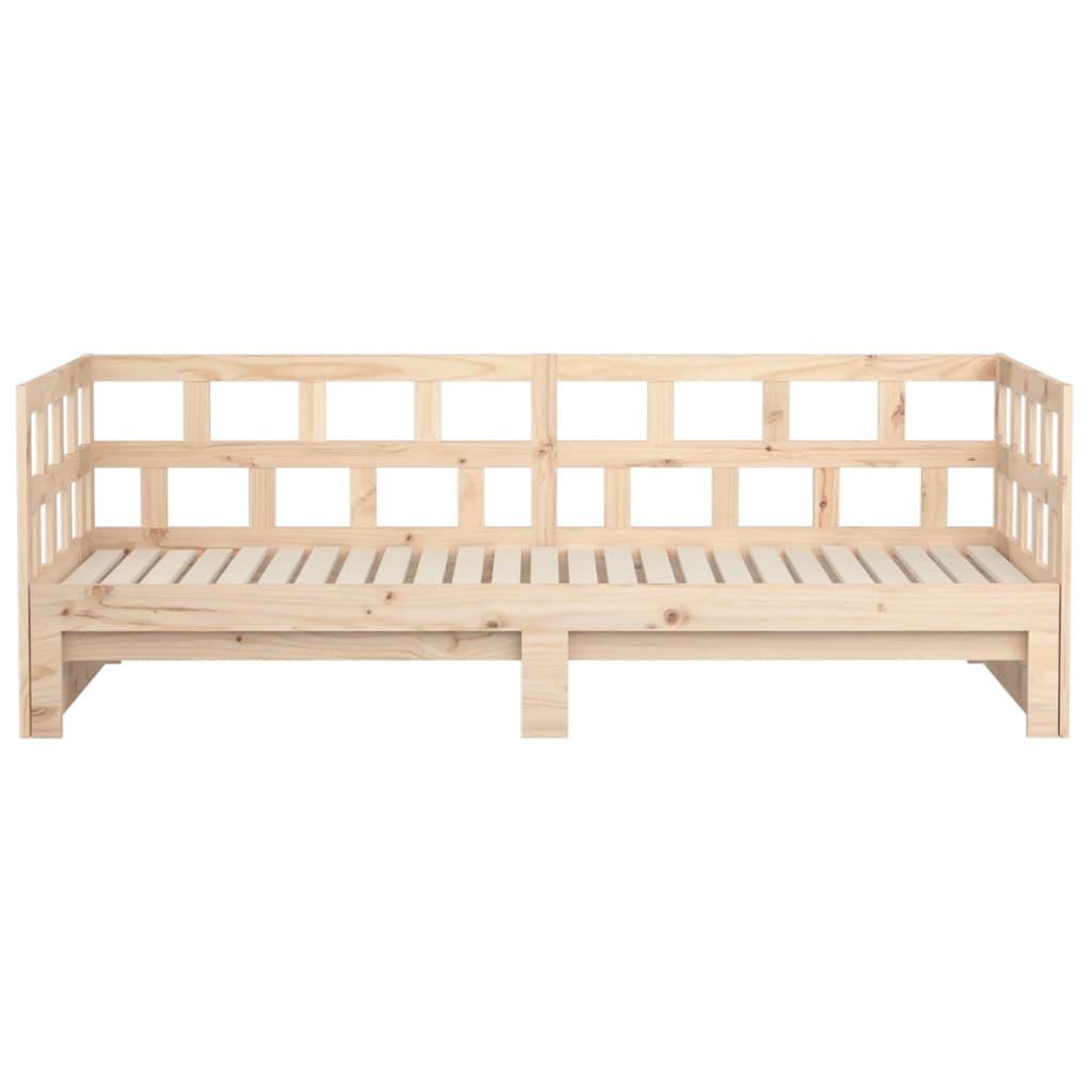 Tagesbett Ausziehbar Massivholz Kiefer 2x(90x190) cm