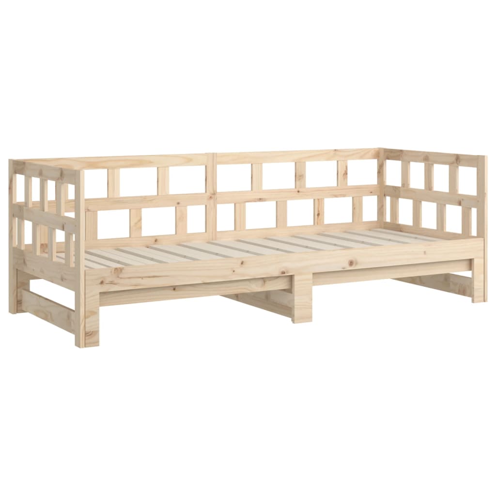 Tagesbett Ausziehbar Massivholz Kiefer 2x(90x190) cm